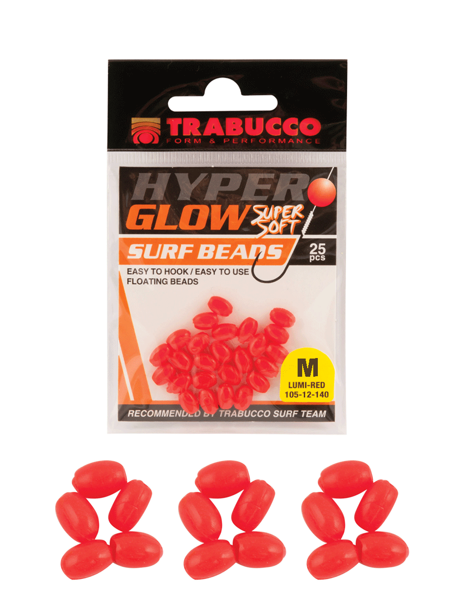 Trabucco Hyper Glow Surf Beads #M White Boncuk