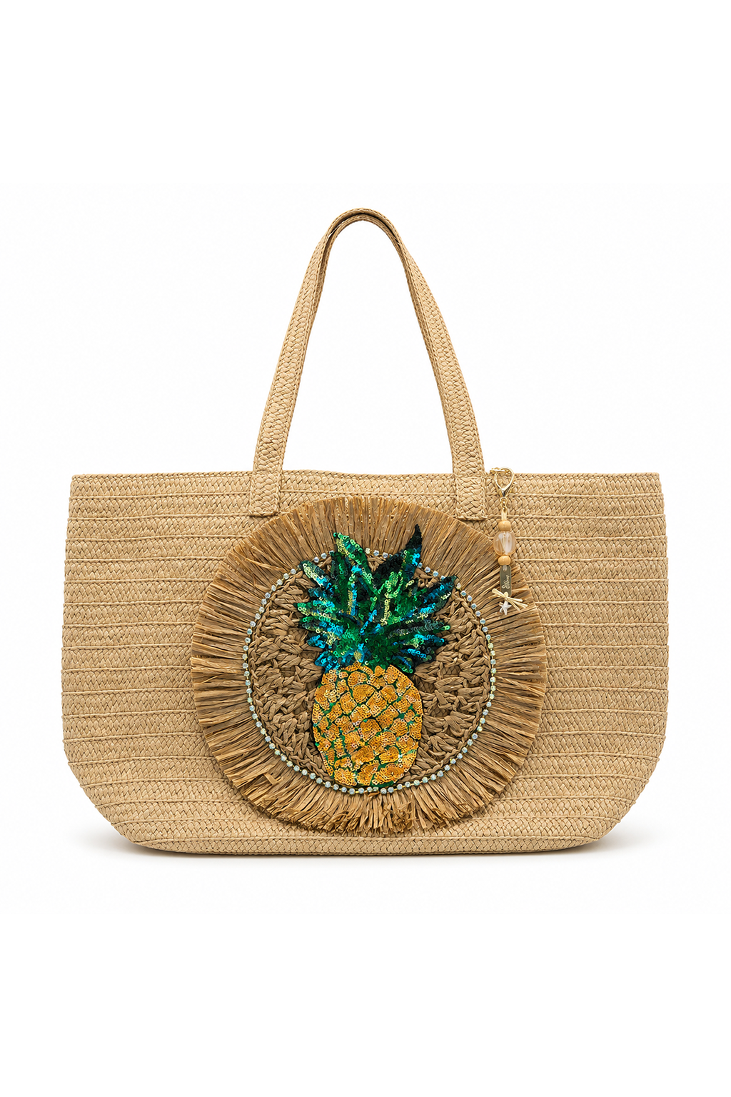 Ananas İşlemeli Plaj Çantası 