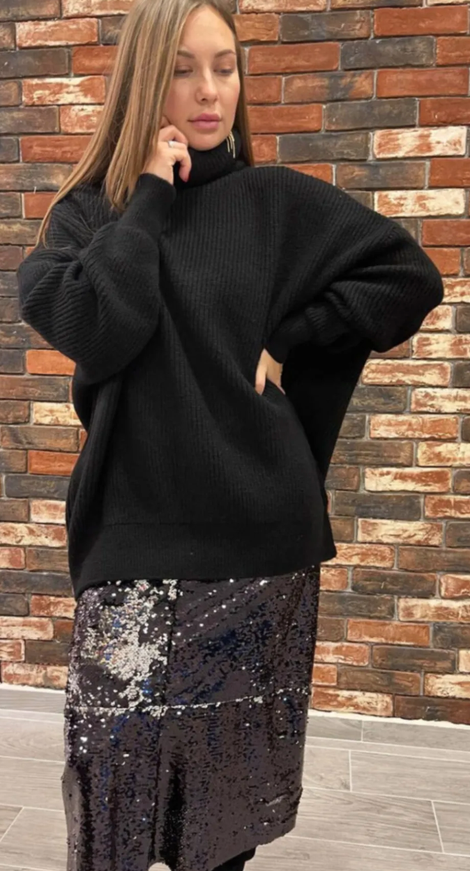 Boğazlı Oversize Kazak