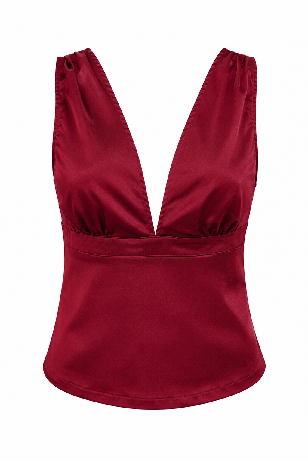 Bordo Saten Bluz