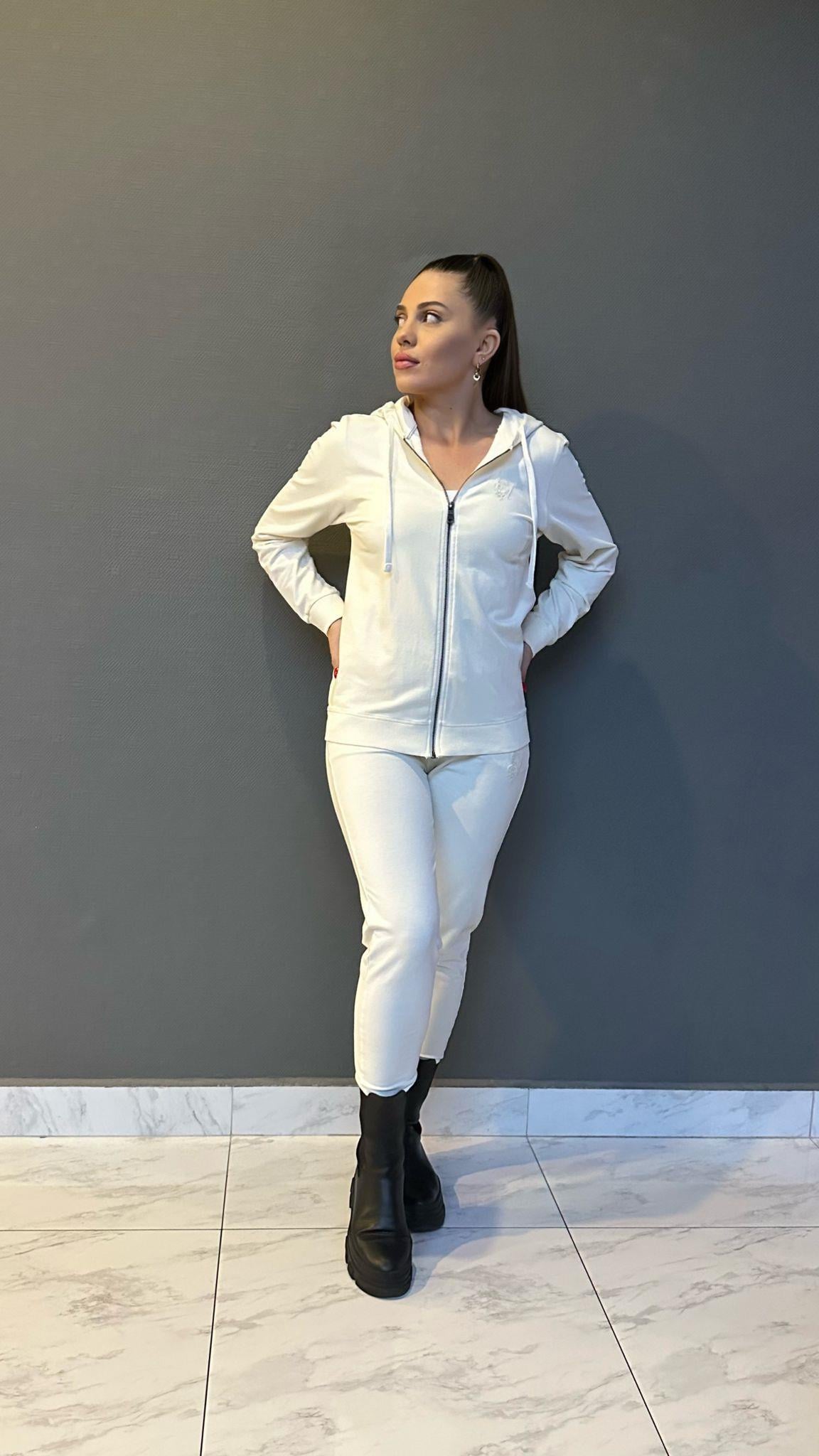 Krem Eşofman Takım