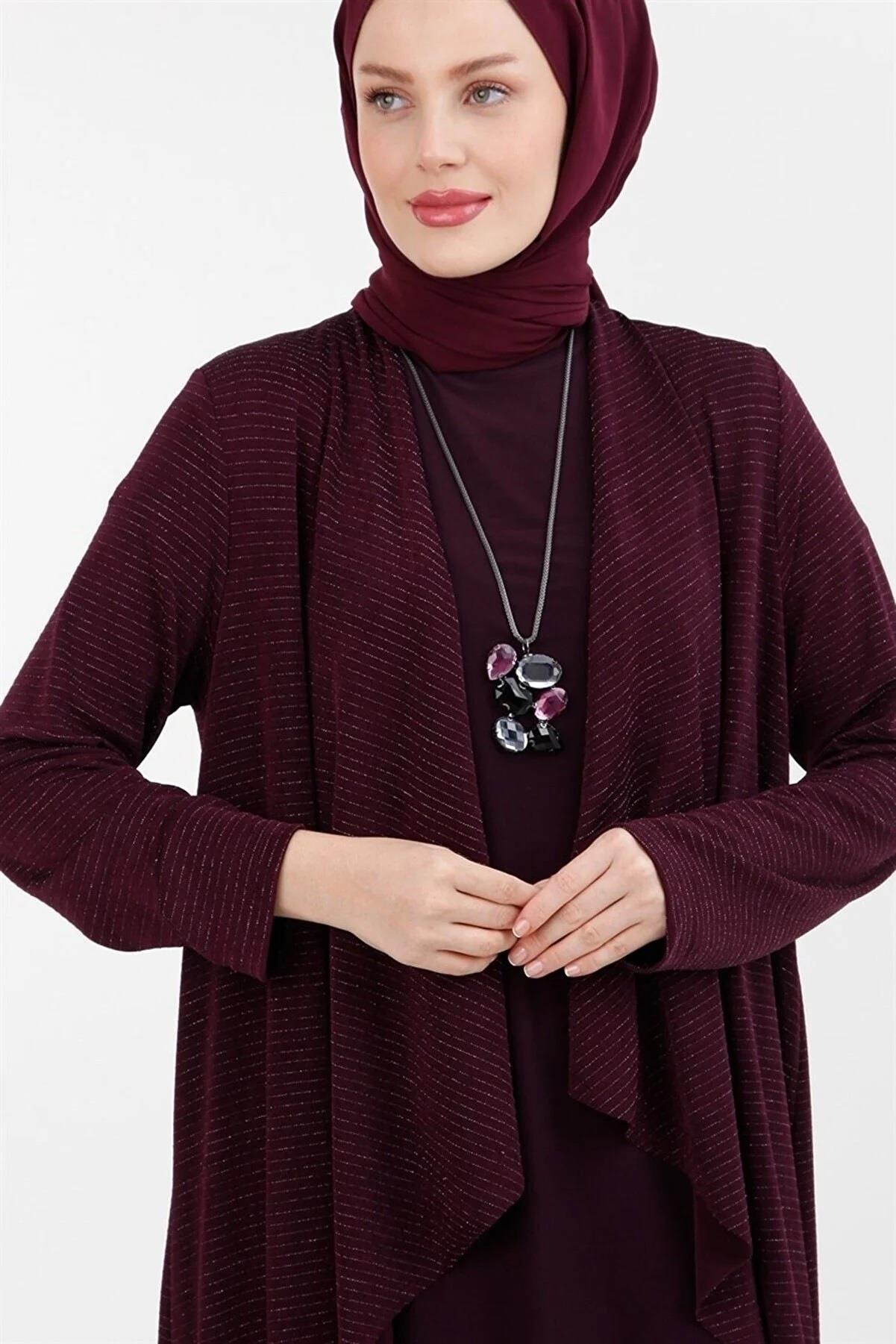 22KT616 Armine Bayan Takım Mürdüm