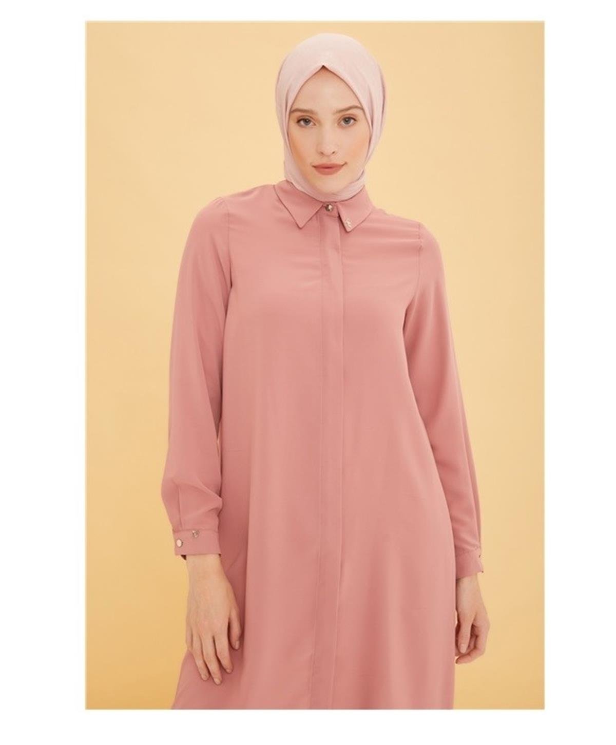 22YT490 Armine Yusufçuk Tunik Pembe