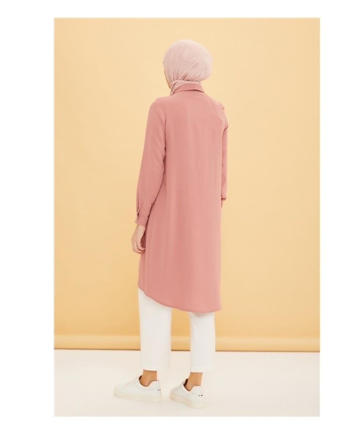 22YT490 Armine Yusufçuk Tunik Pembe