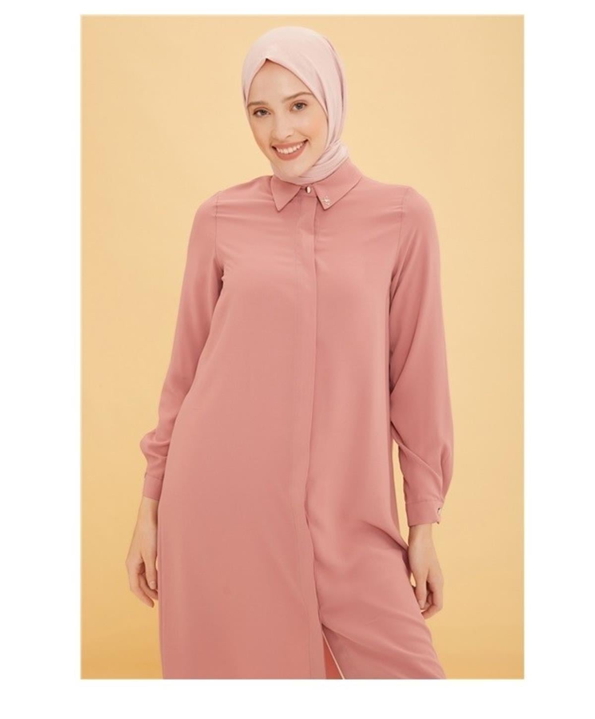 22YT490 Armine Yusufçuk Tunik Pembe
