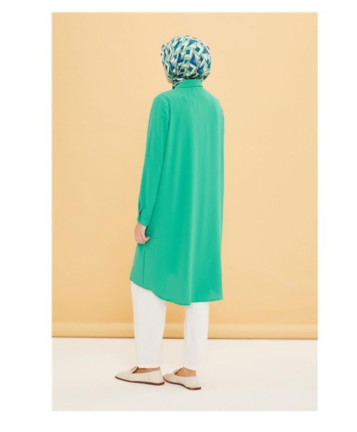 22YT490 Armine Yusufçuk Tunik Yeşil