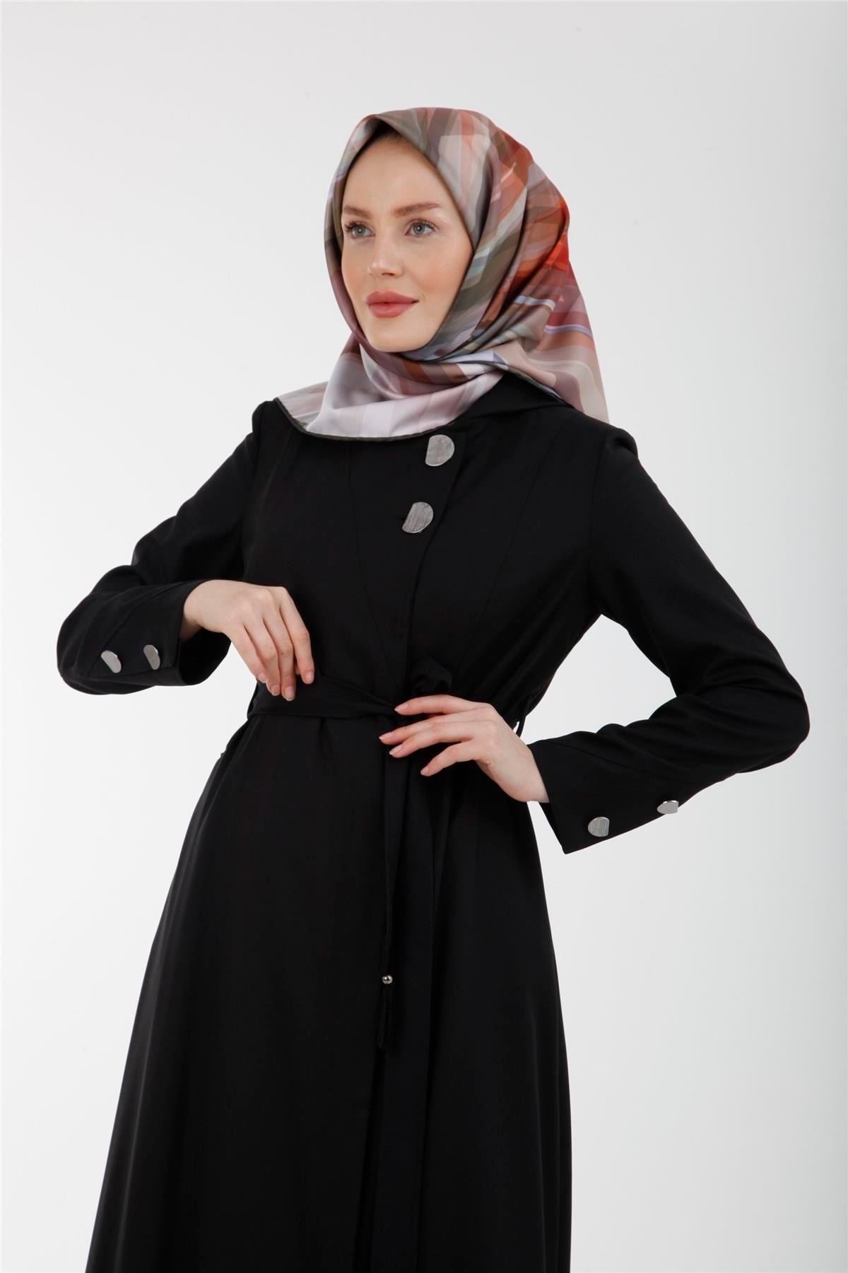 22YT805 Armine Trend Pardösü Siyah