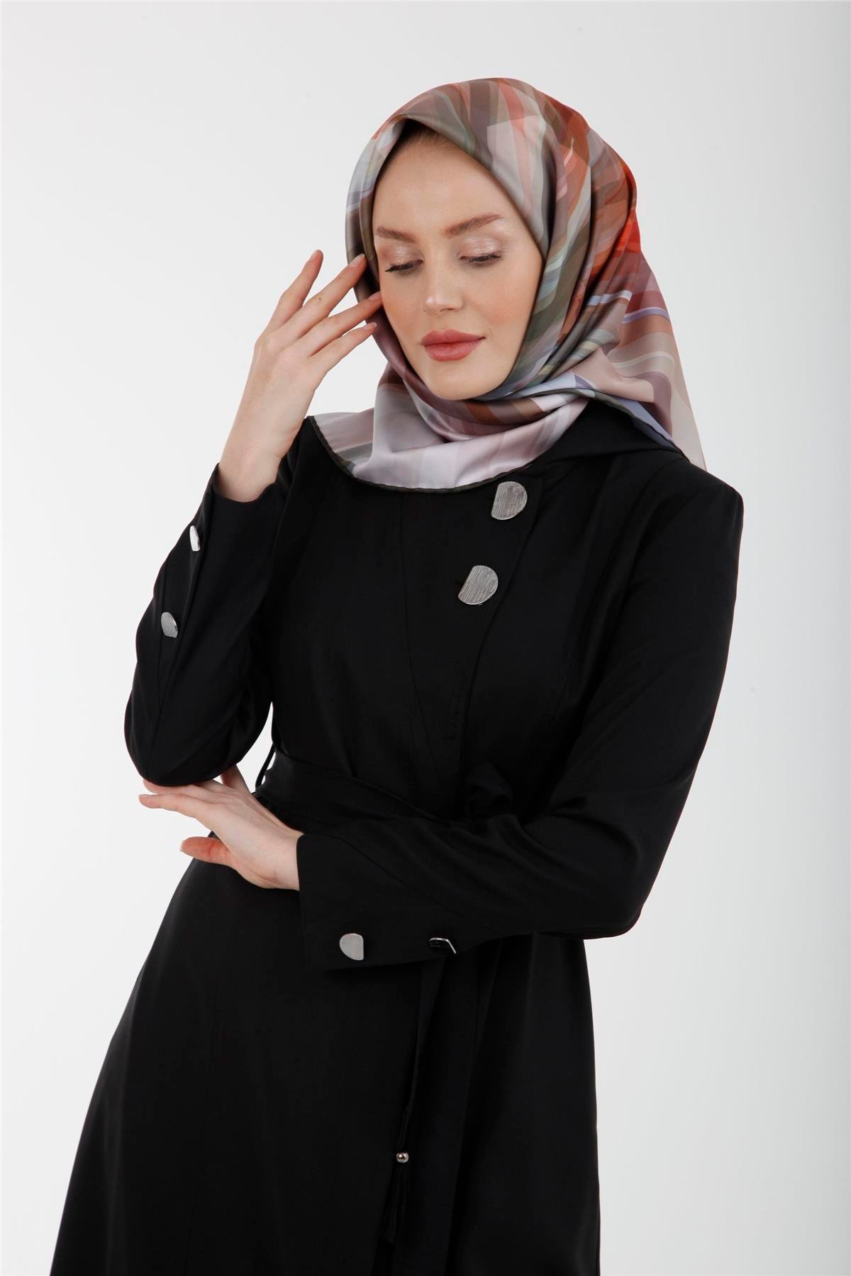 22YT805 Armine Trend Pardösü Siyah