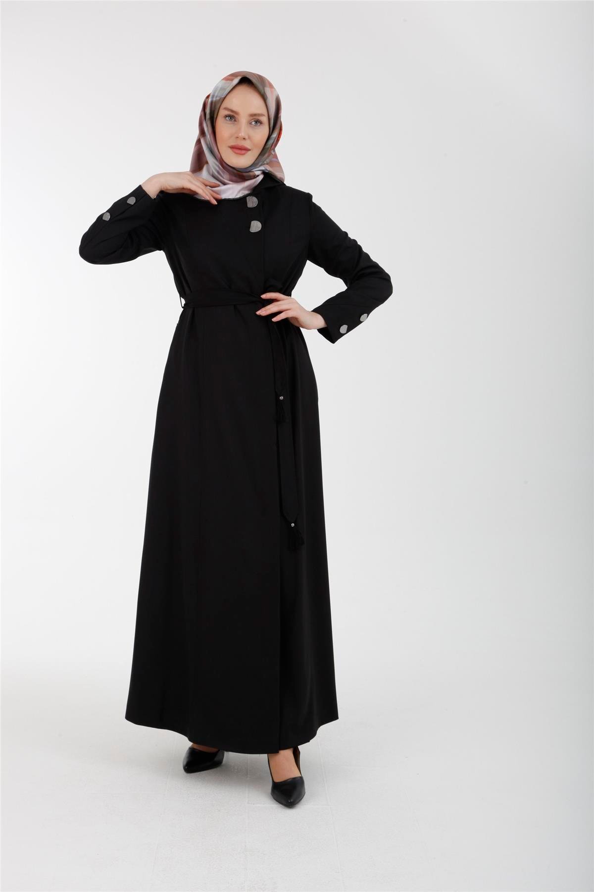 22YT805 Armine Trend Pardösü Siyah