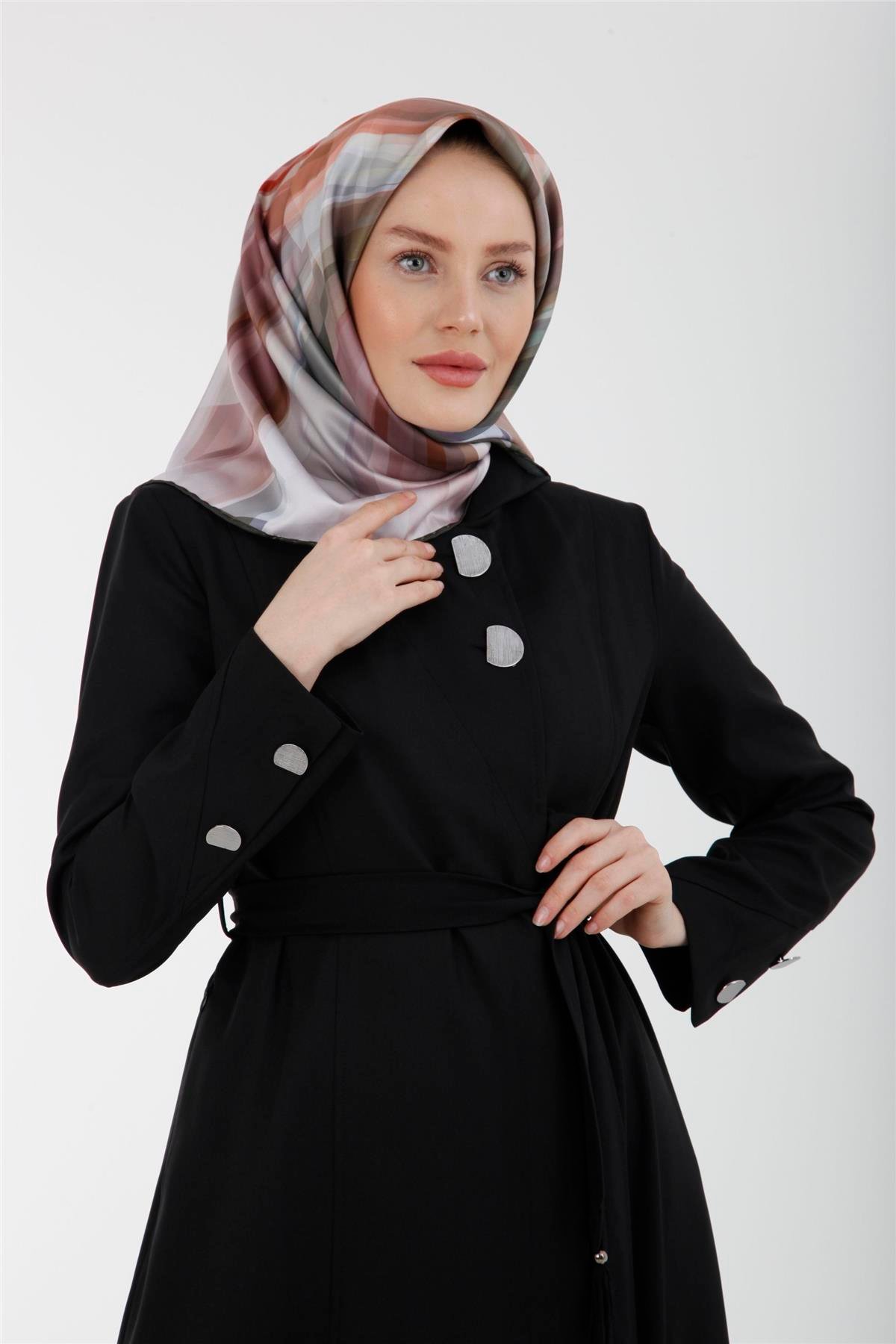 22YT805 Armine Trend Pardösü Siyah