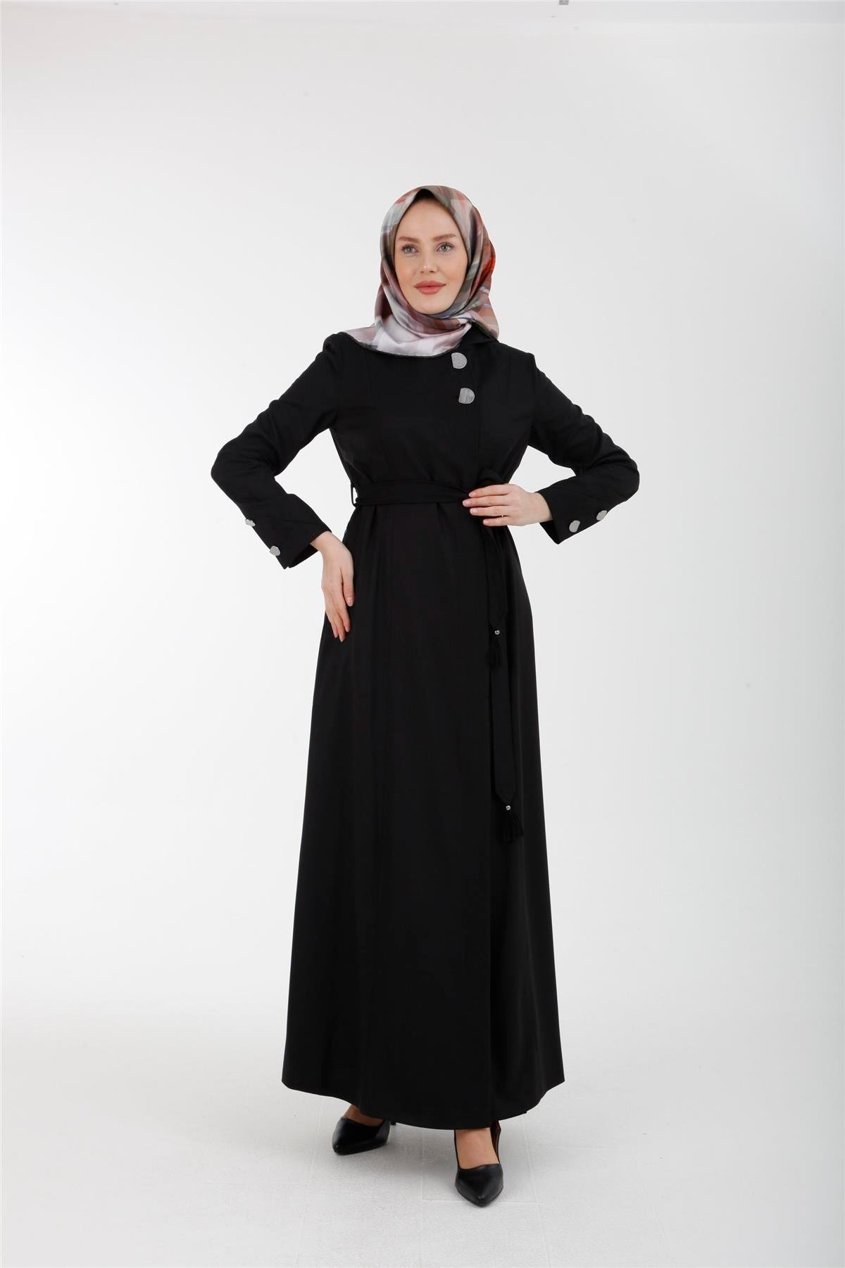 22YT805 Armine Trend Pardösü Siyah