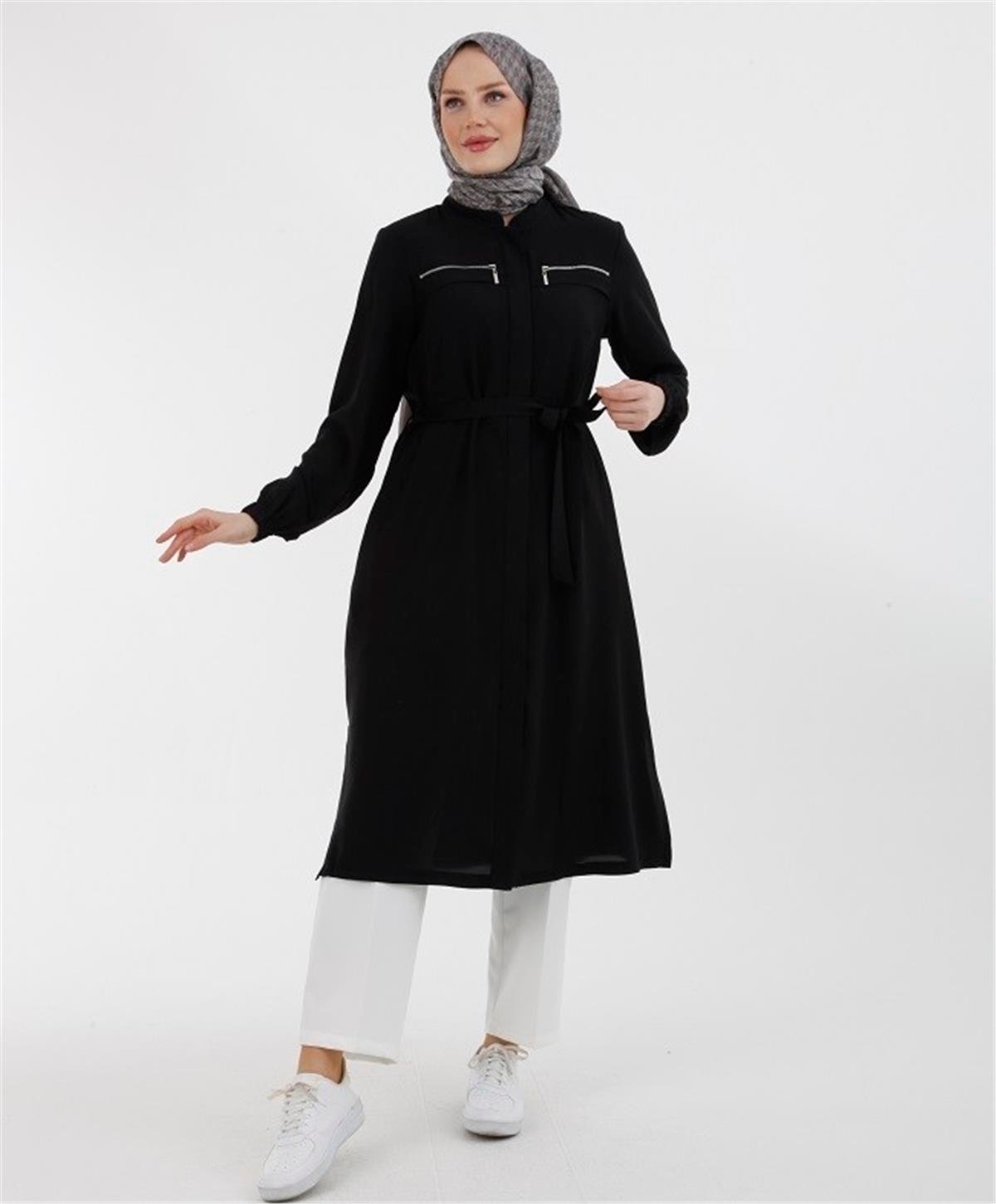 23YT416 Armine Trend Tunik Siyah