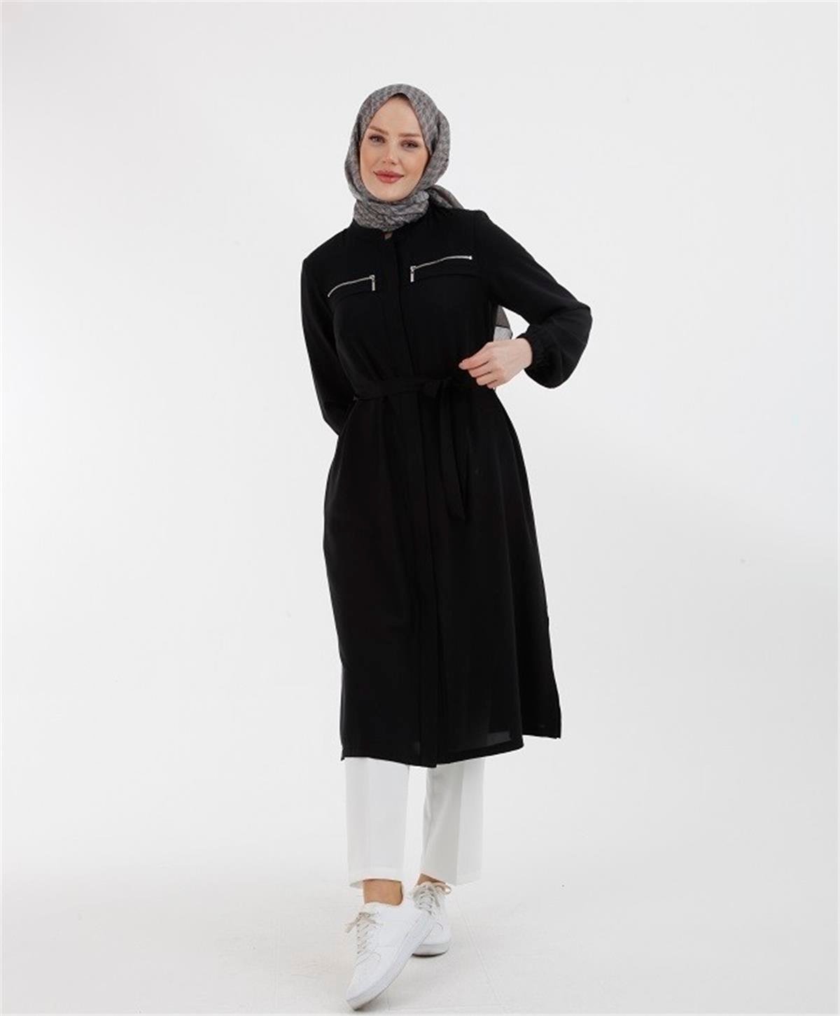 23YT416 Armine Trend Tunik Siyah
