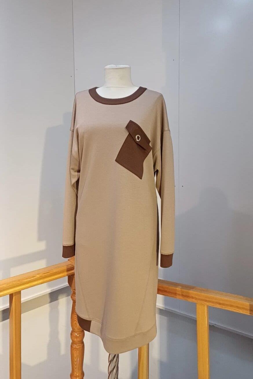 DEFRİNA Cep Detaylı Frida Tunik Taş 31113