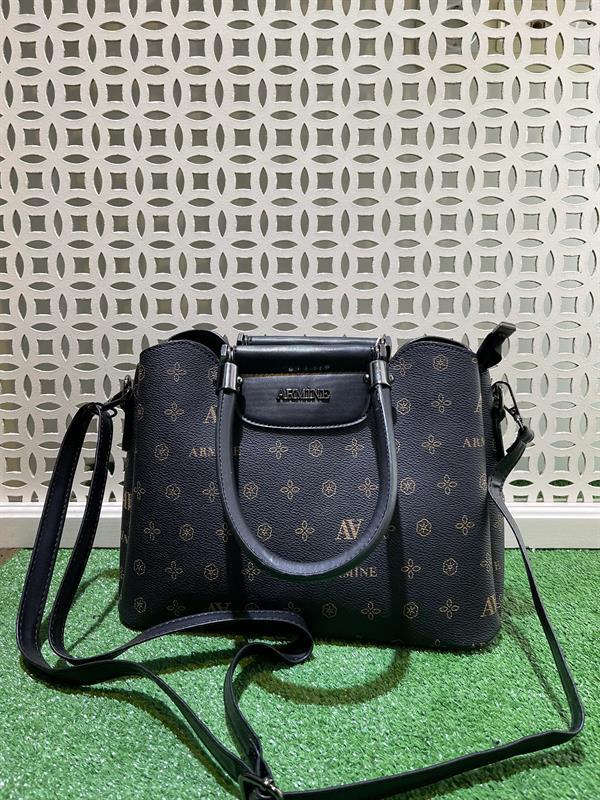 Armine 342 Bayan Çanta Siyah Baskılı
