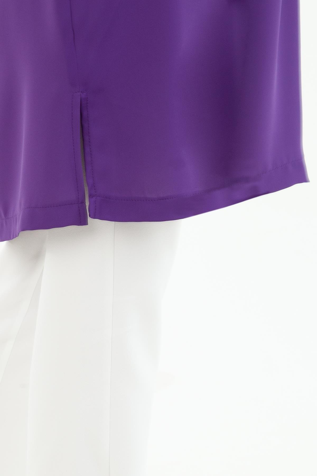 ARMİNE TREND Kare Çıtçıtlı Tunik Morcivet 24YT451