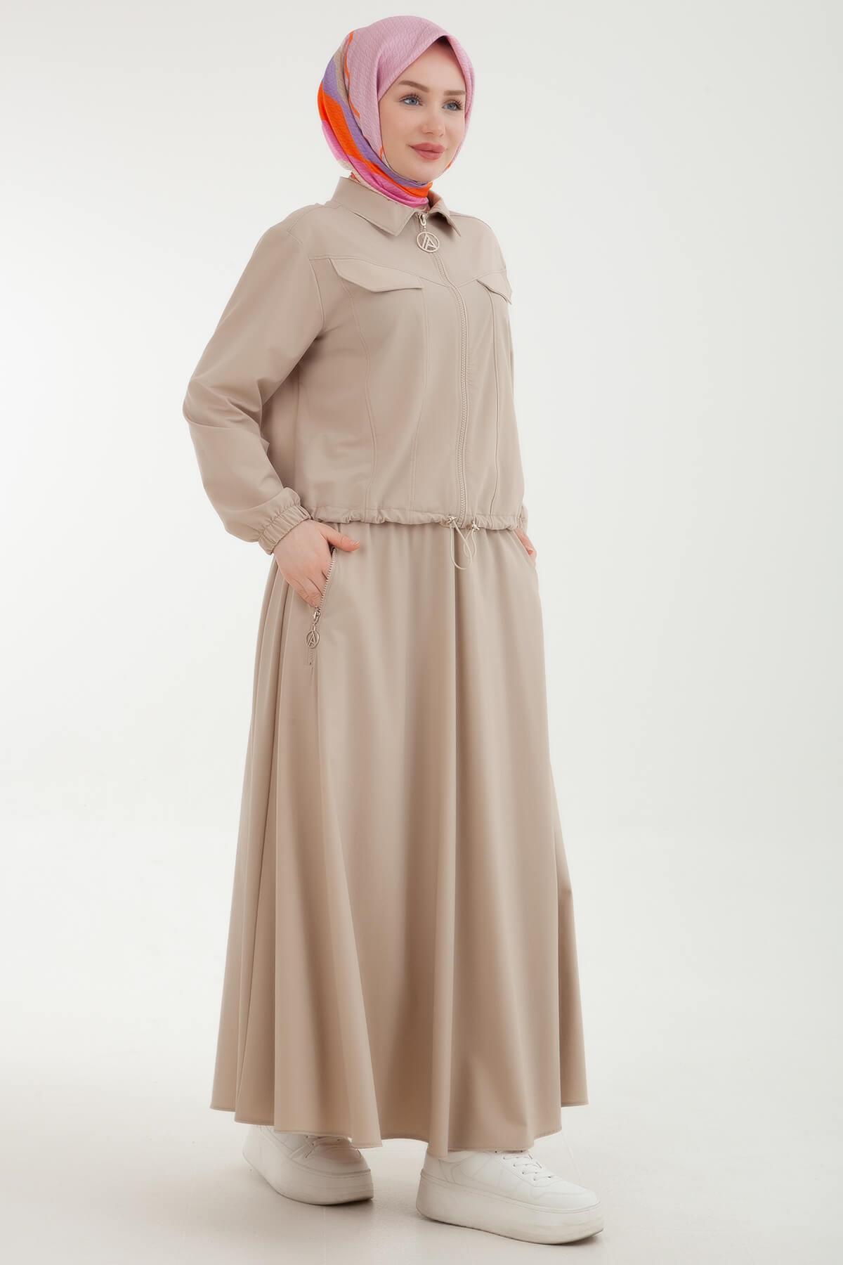 Armine TREND Bayan Etekli Takım Bej 24YT609