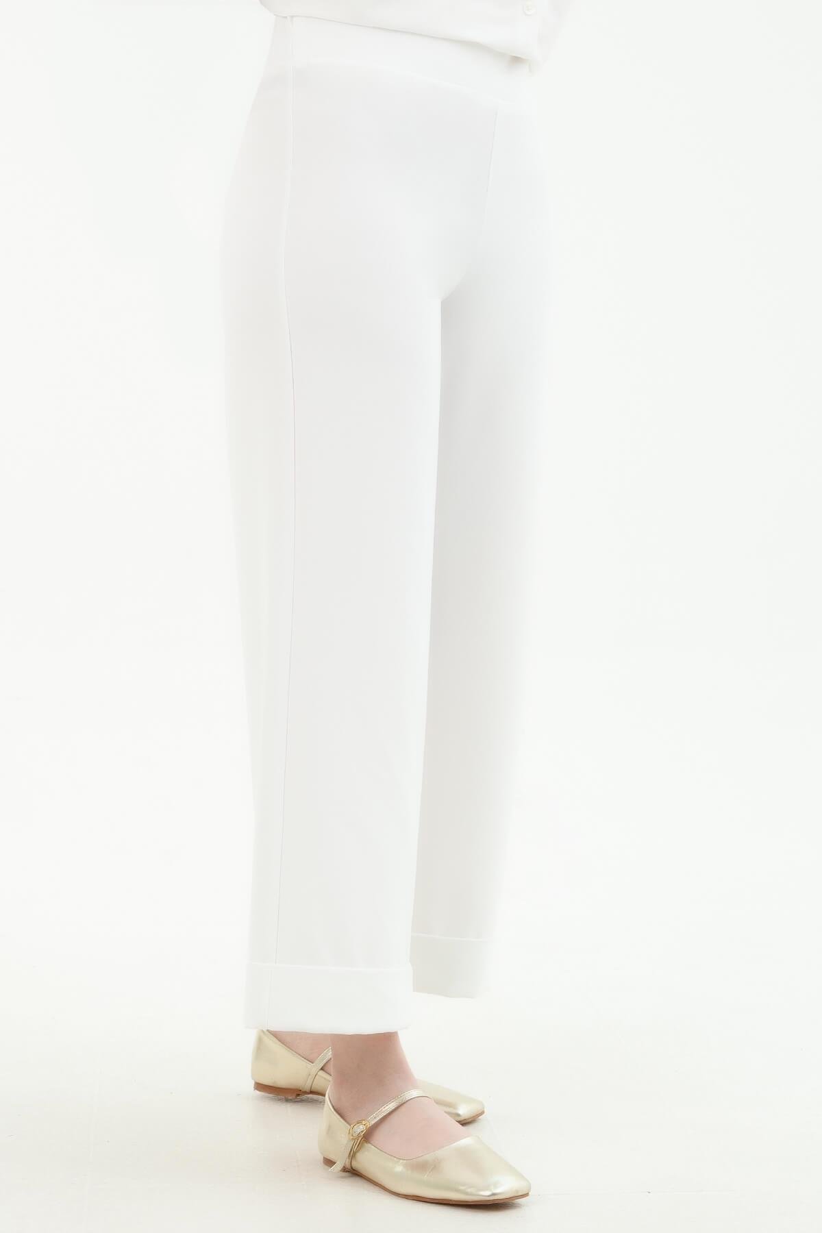 Armine TREND Geniş Duble Paça Pantolon Ekru 24YT219
