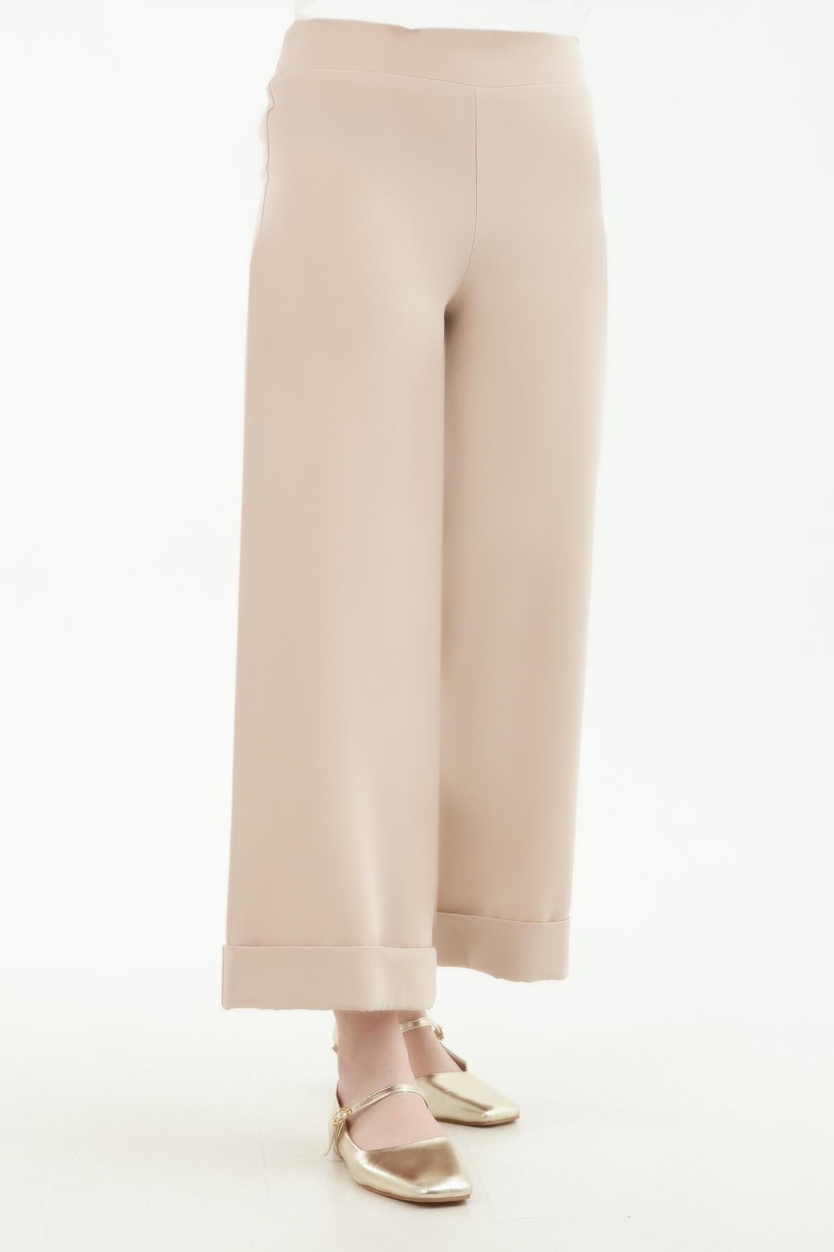 Armine TREND Geniş Duble Paça Pantolon Bej 24YT219