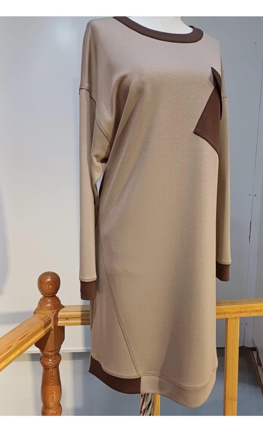 DEFRİNA Cep Detaylı Frida Tunik Taş 31113