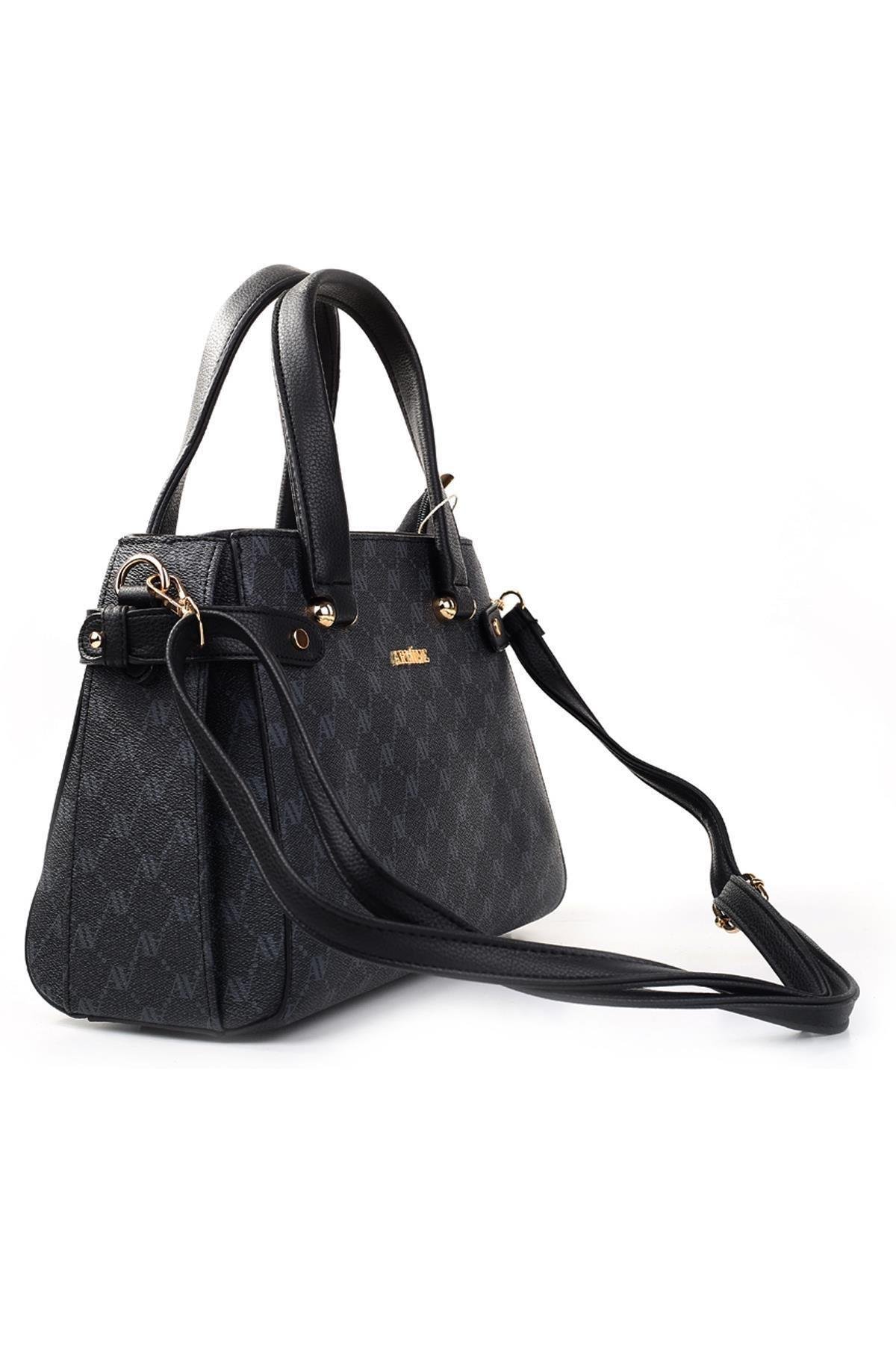 Armine 172 Bayan Çanta Siyah Noktalı