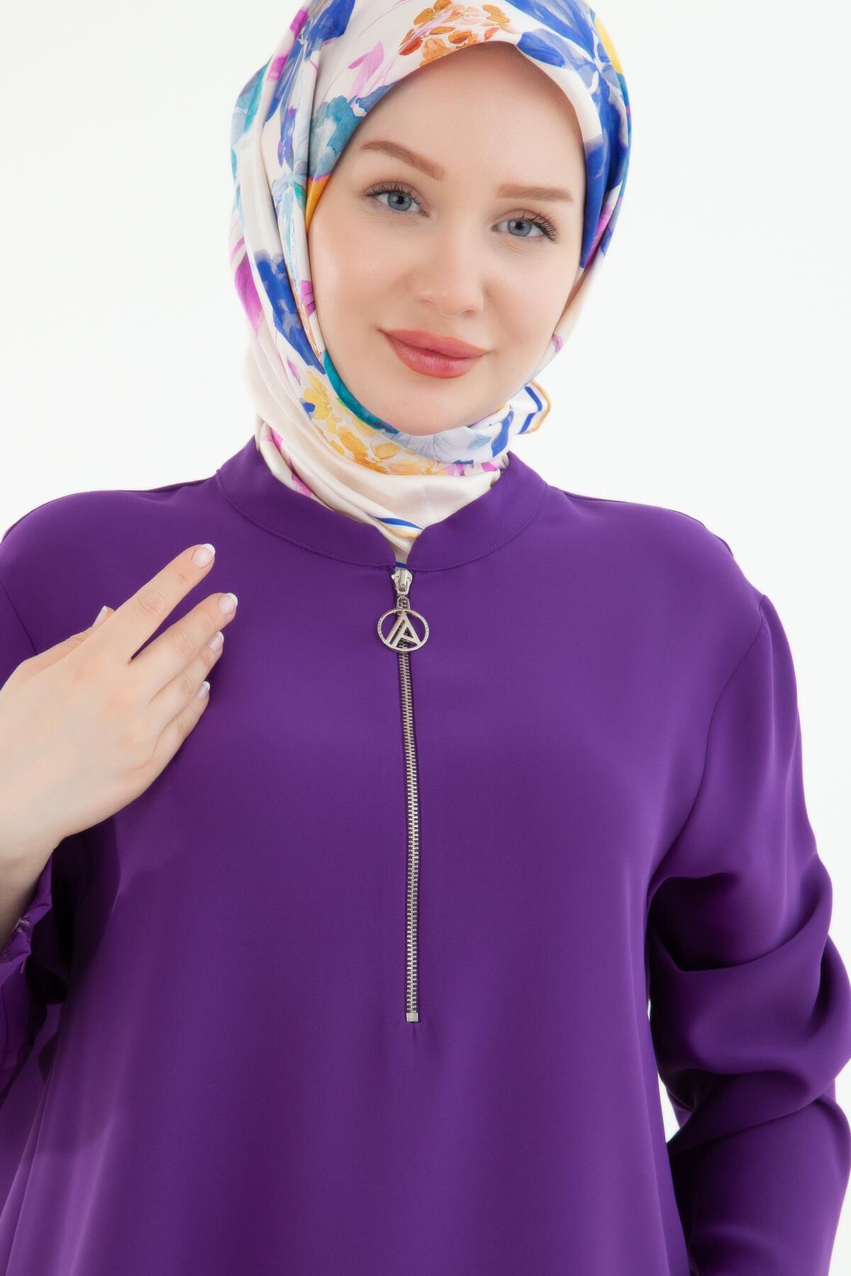 Armine TREND Altı Kot Fermuarlı Pantolonlu Takım Mor 24YT646