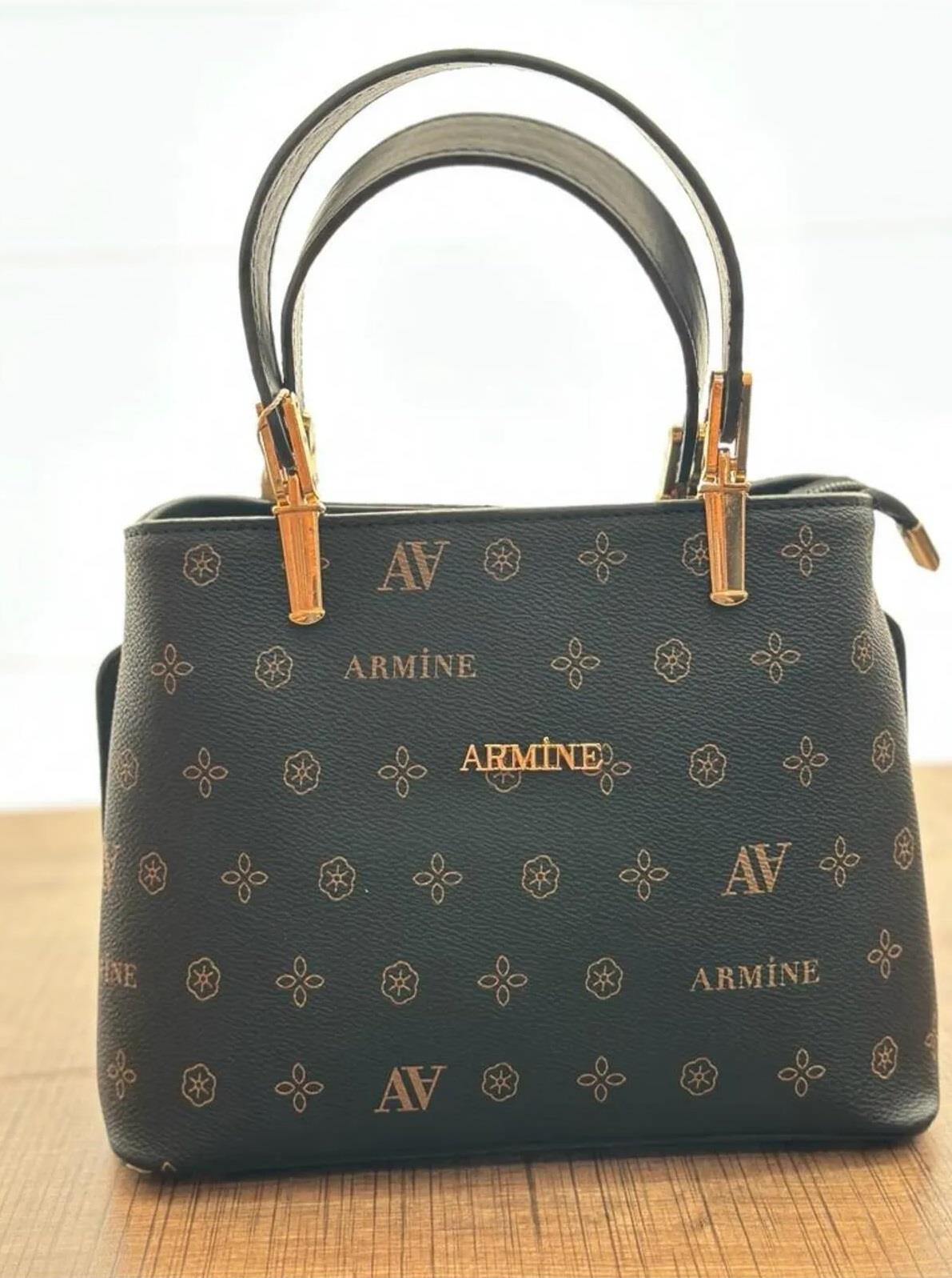 Armine 351 Bayan Çanta Siyah Baskılı