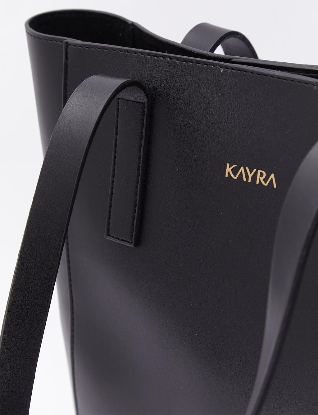 Kayra Büyük Shopper Çanta Siyah KA-B23-CNT35