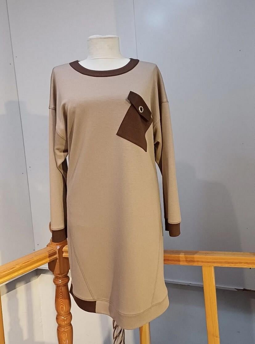 DEFRİNA Cep Detaylı Frida Tunik Taş 31113