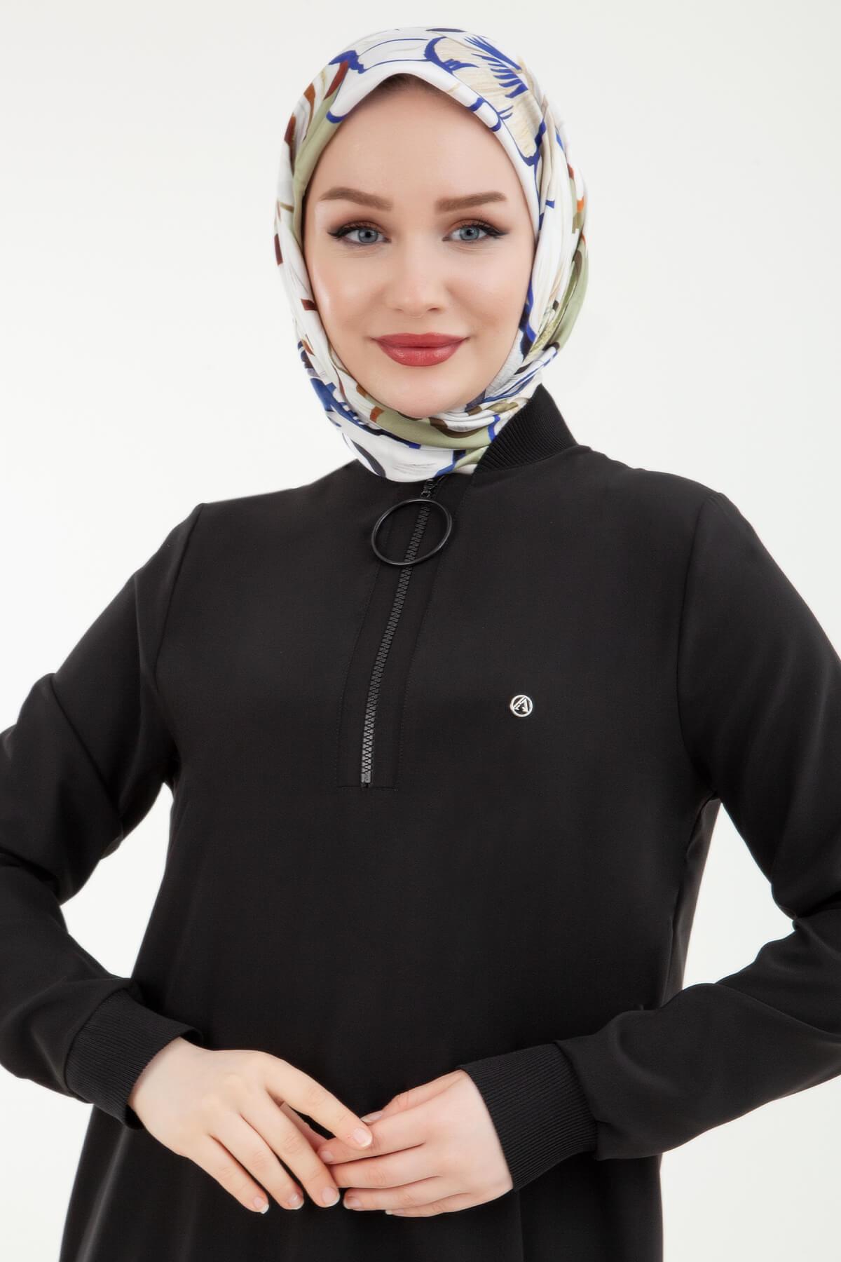Armine TREND Halkalı Tunik Yaz Sezonu 24YT436 Siyah