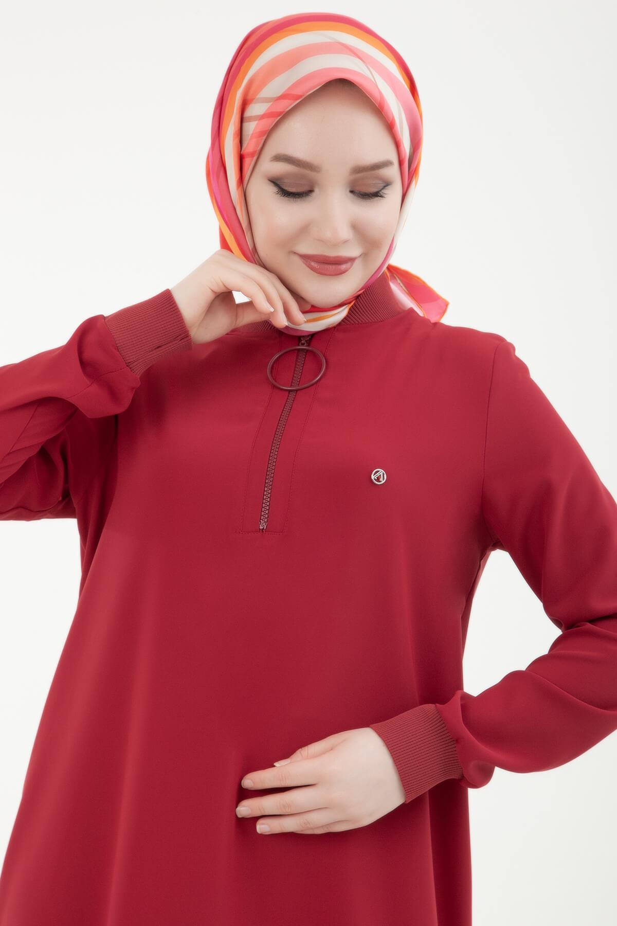 Armine TREND Halkalı Tunik Yaz Sezonu 24YT436 Bordo