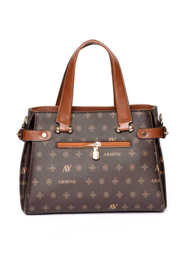 Armine 172 Bayan Çanta Kahverengi Baskılı