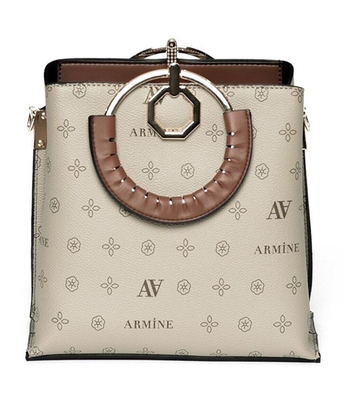 Armine 260 Bayan Çanta Vizon Baskılı