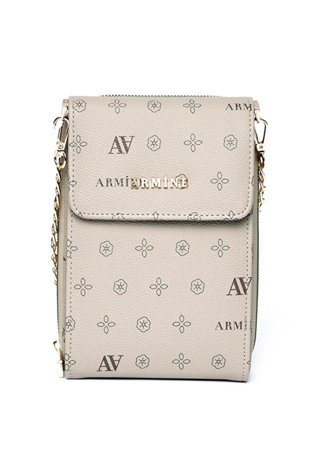 Armine 266 Bayan Çanta Vizon Baskılı