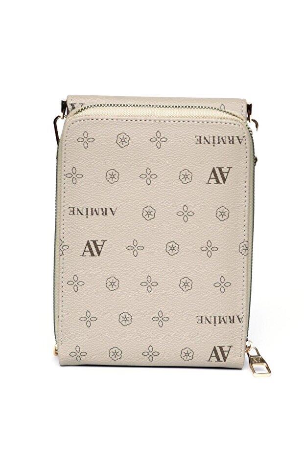 Armine 266 Bayan Çanta Vizon Baskılı