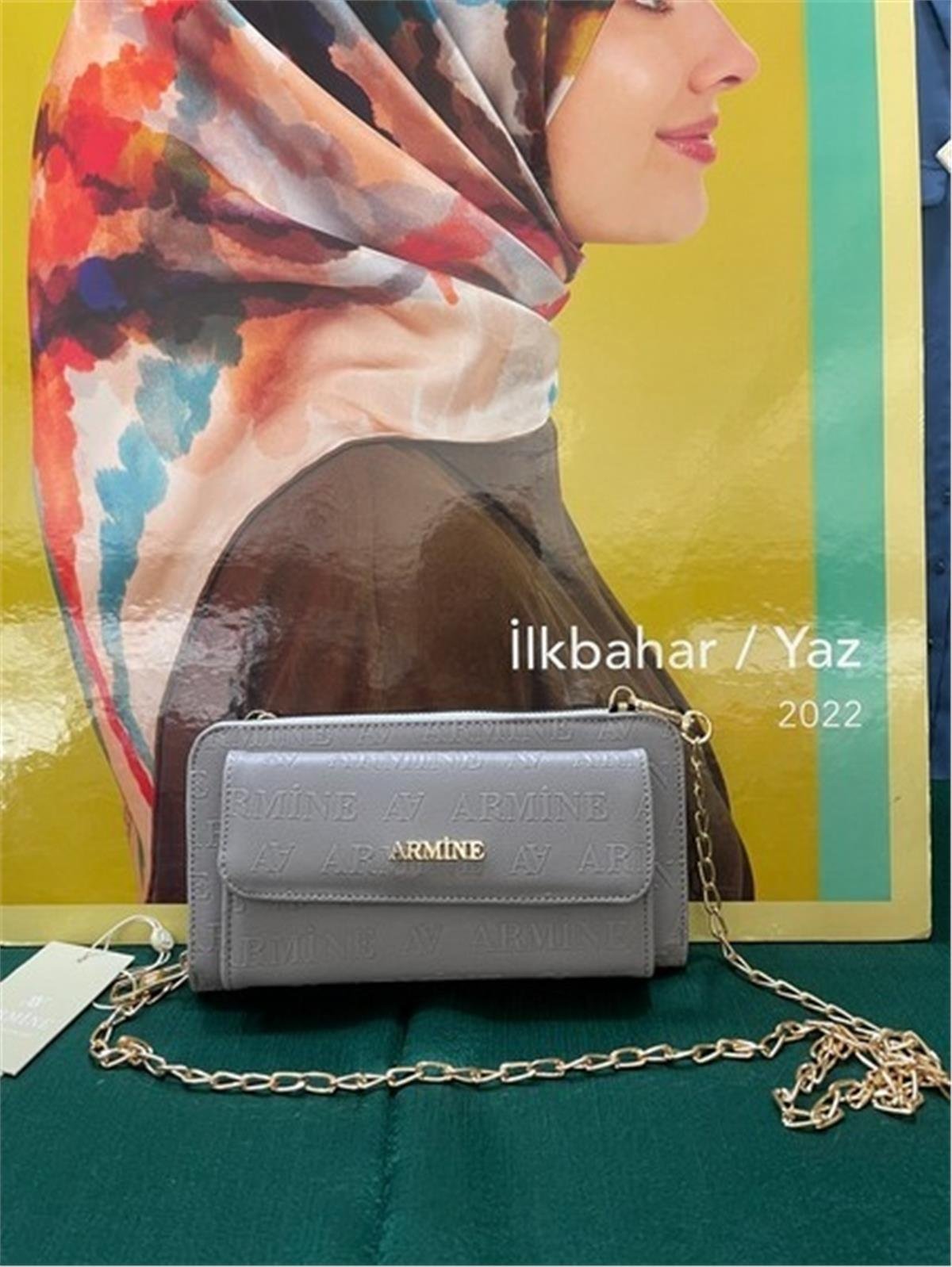 Armine 268 Bayan Çanta Gri Lazer