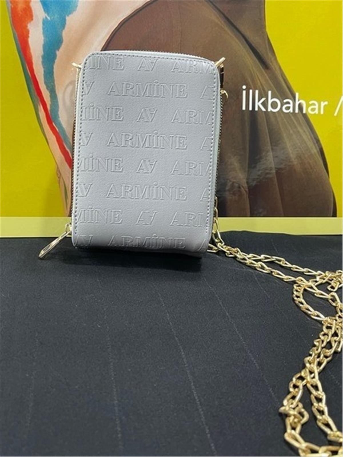 Armine 320 Armine Bayan Çanta Gri Lazer
