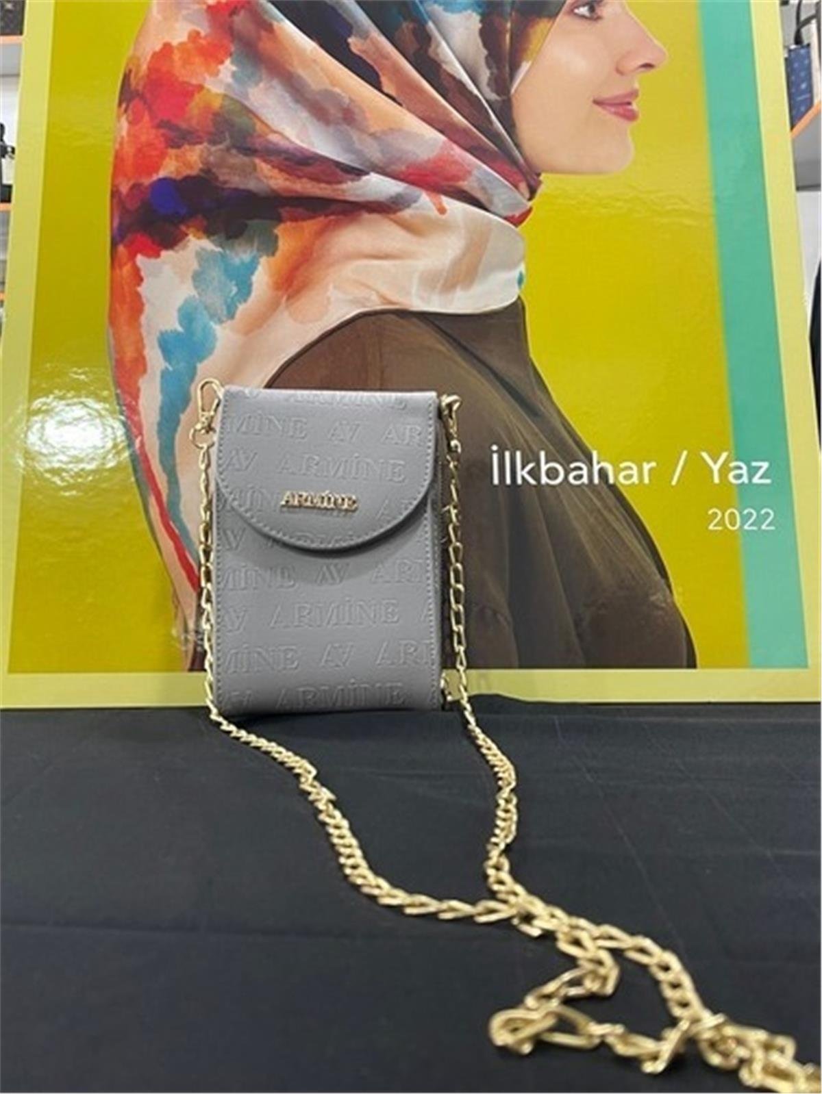 Armine 320 Armine Bayan Çanta Gri Lazer