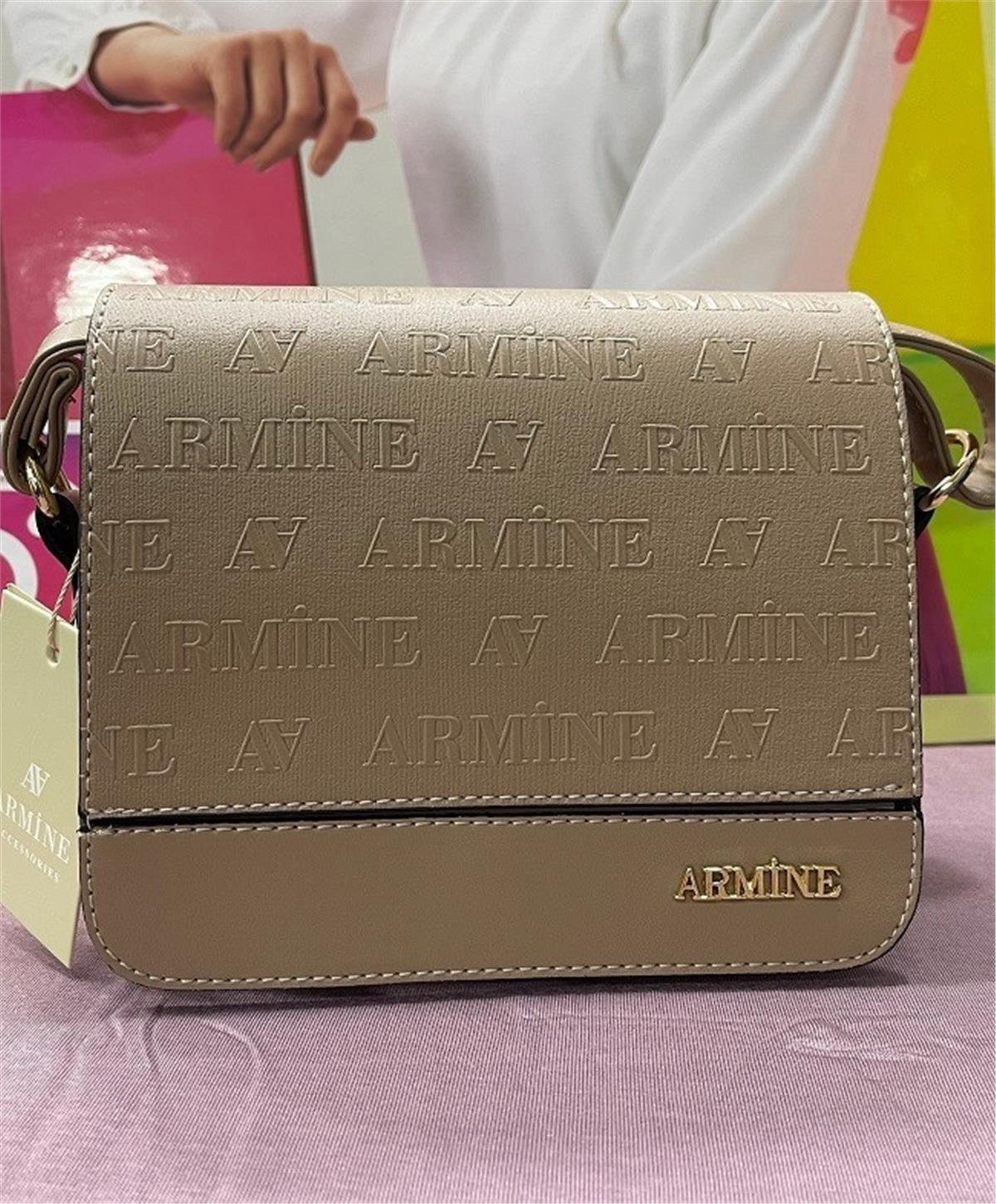 Armine 331 Bayan Çanta Vizon Lazer