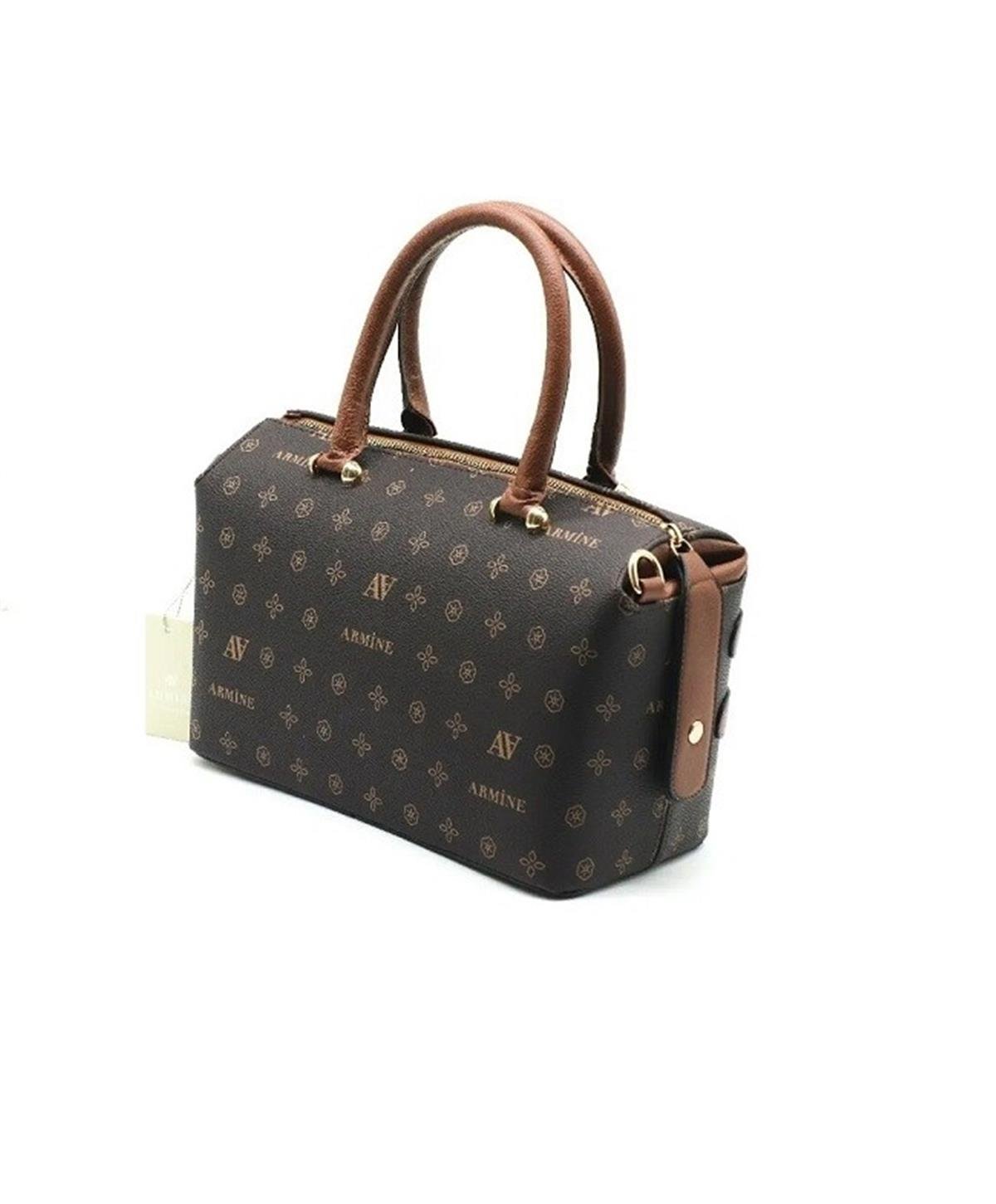 Armine 338 Bayan Çanta Kahve Baskılı