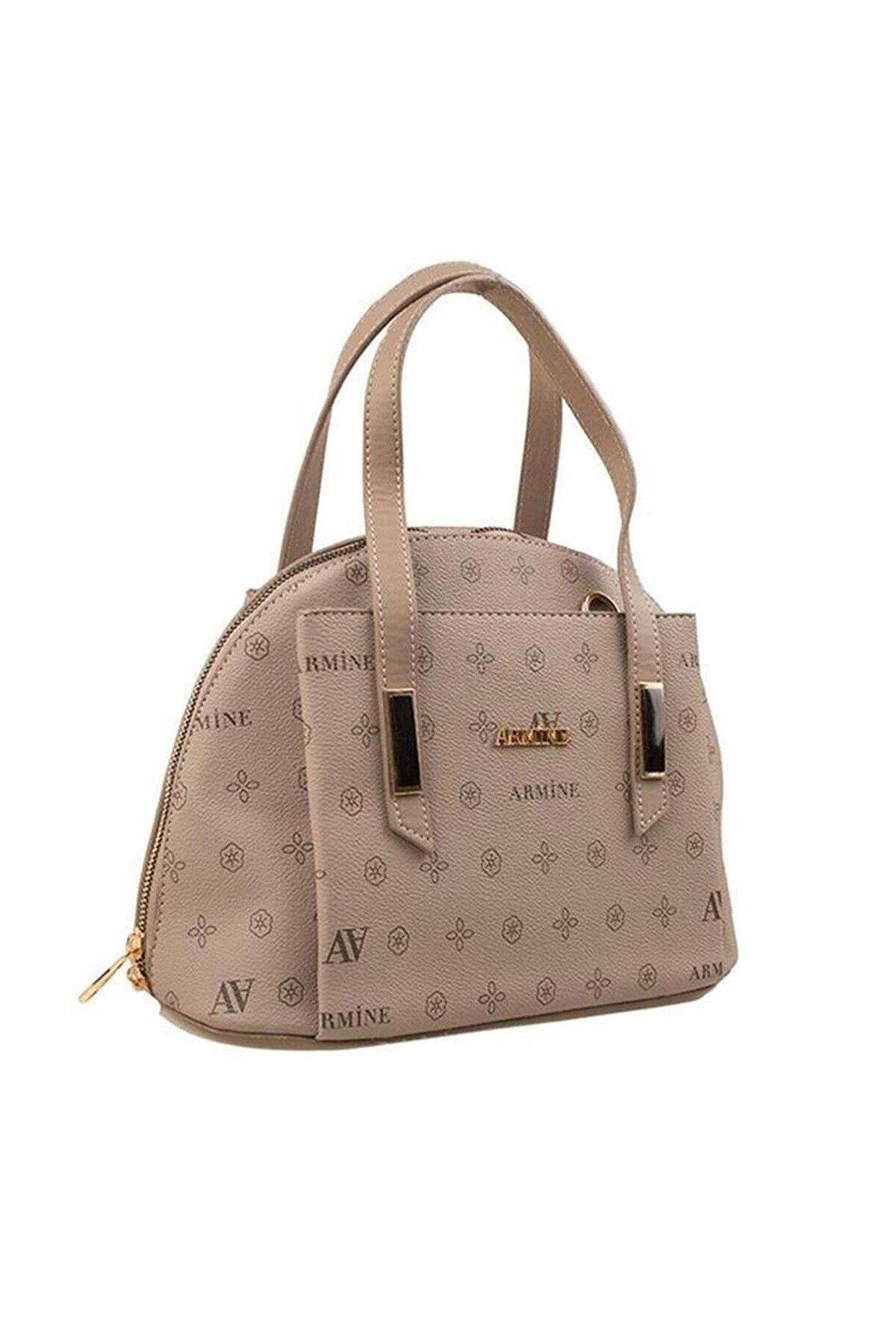 Armine 344 Bayan Çanta Vizon Baskılı