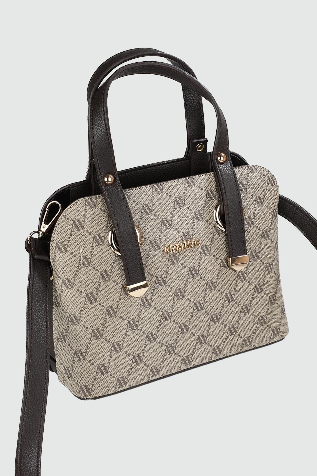 Armine 364 Bayan Çanta Vizon Noktalı