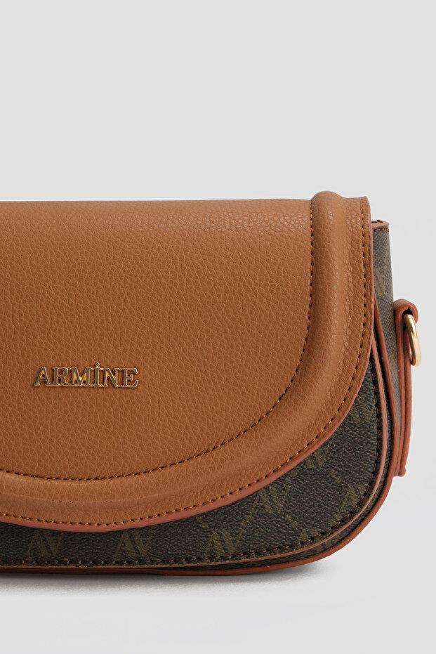 Armine 385 Bayan Çanta Kahve Noktalı