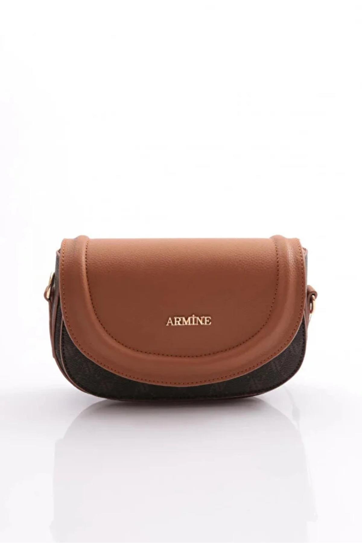 Armine 385 Bayan Çanta Kahve Noktalı