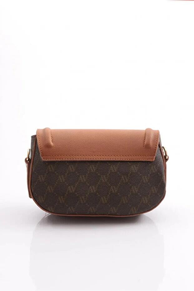 Armine 385 Bayan Çanta Kahve Noktalı