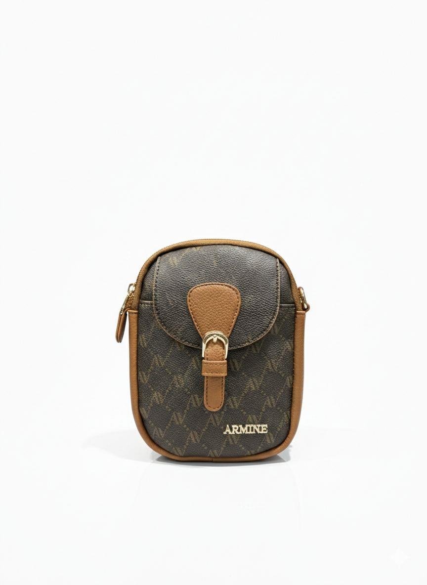 Armine 406 Bayan Çanta Kahve Noktalı