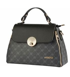 Armine 415 Bayan Çanta Siyah Noktalı