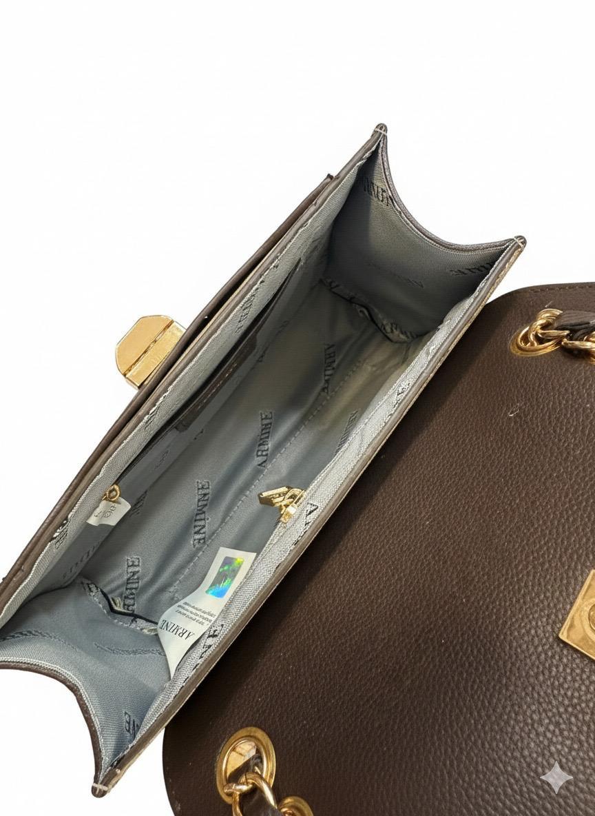 Armine 426 Bayan Çanta Kahve Noktalı