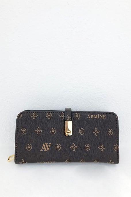 Armine C02 Bayan Cüzdan Kahve Baskılı
