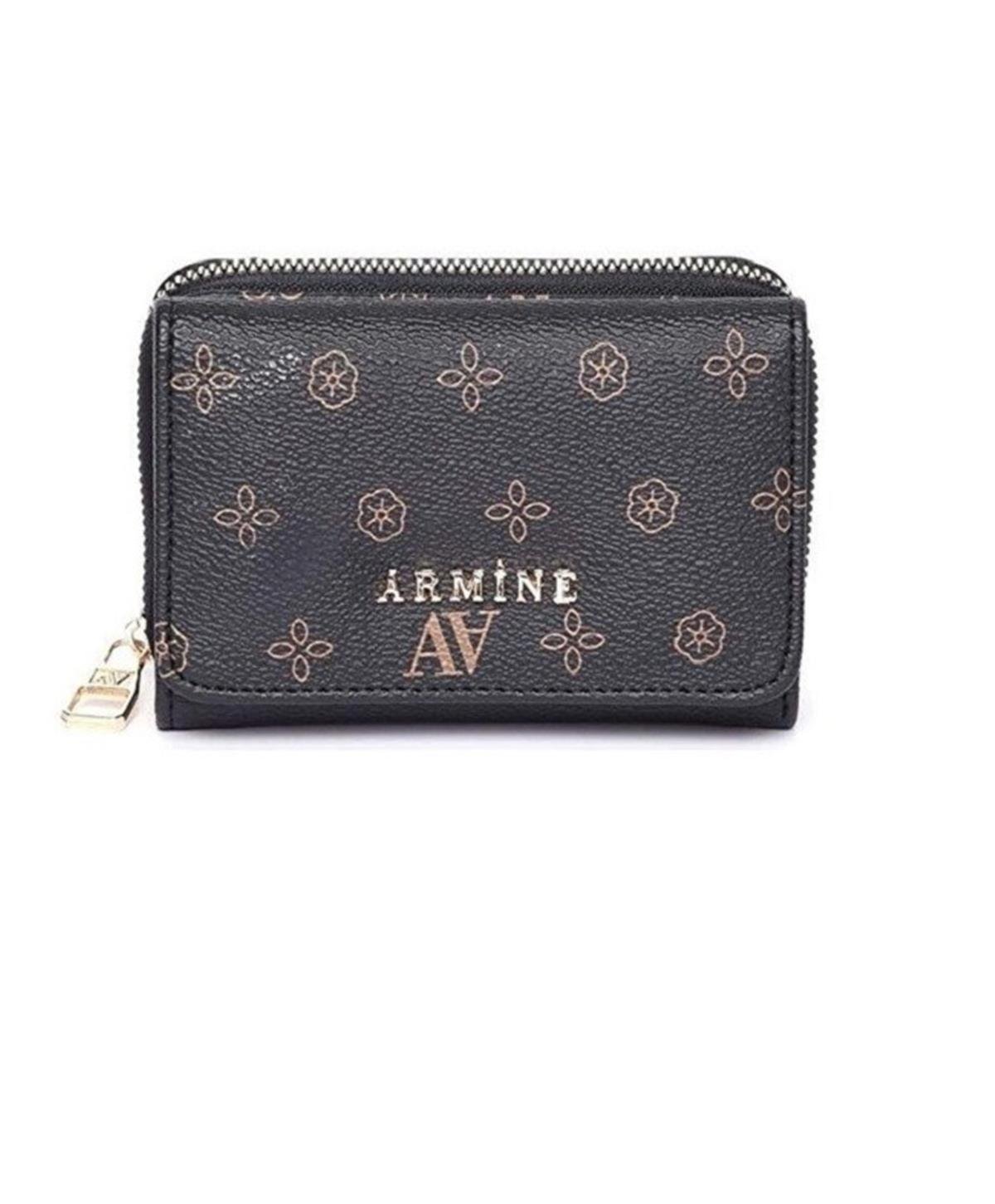 Armine C11 Bayan Cüzdan Siyah Baskılı